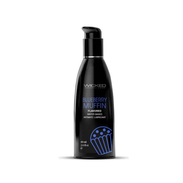 Wicked Aqua Water Based Flavored Lubricant Blueberry Muffin 2oz