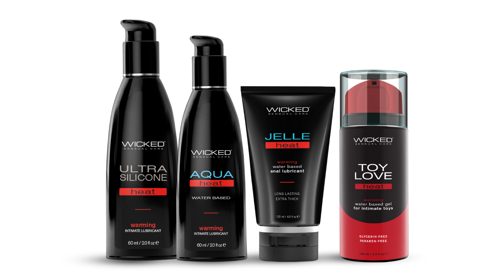 Warming Lubricants | Wicked Ultra Heat | Aqua Heat | Toy Heat