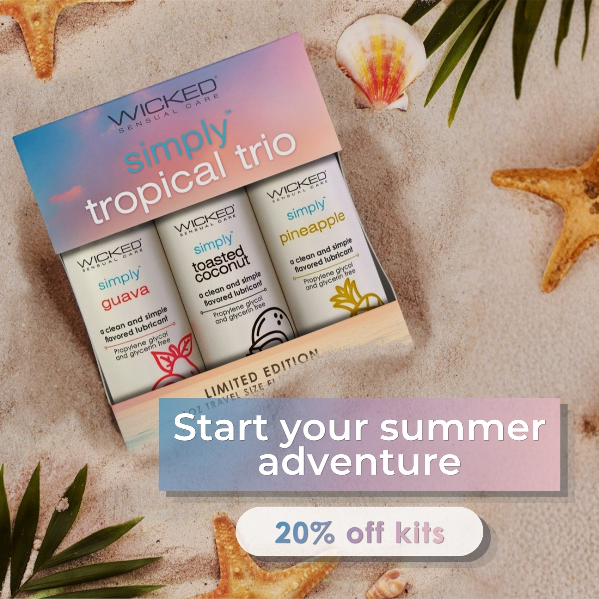 tropical trio kit in the sand